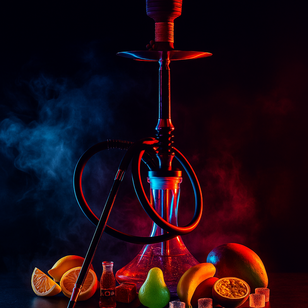 Professional hookah setup with premium flavors for home and yacht service